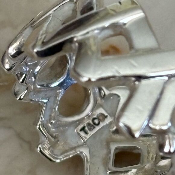 Tiffany & Co. Paloma Picasso Graffiti Love And Kisses Ring Sterling Silver - Picture 7 of 9